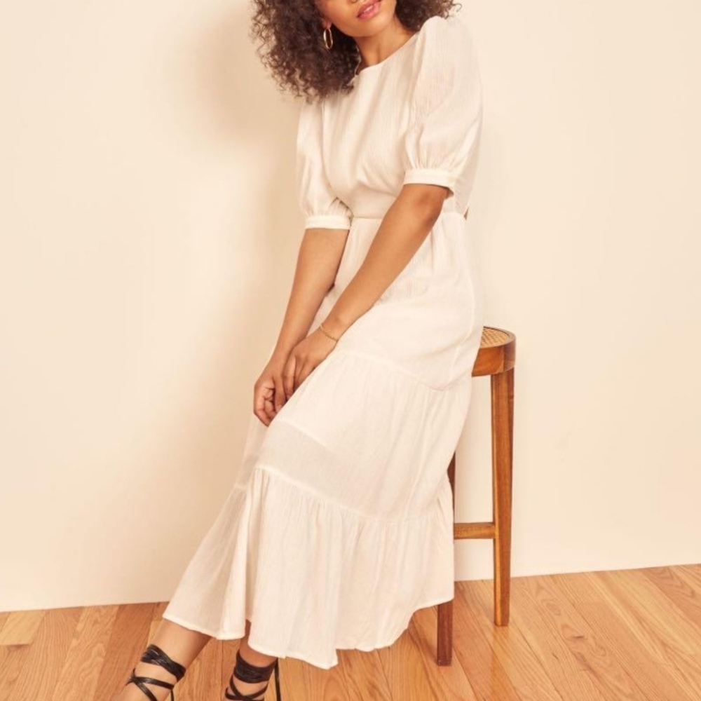 Reformation Chicago dress NWOT - Ivory, size 4 - Picture 4 of 13